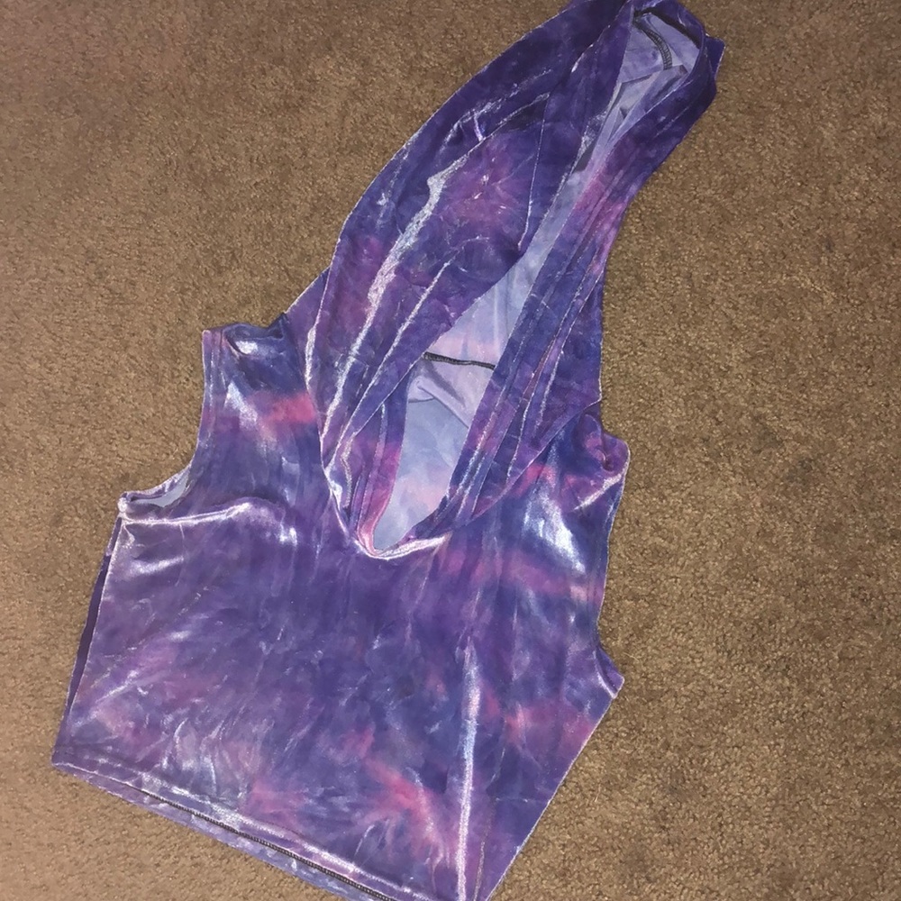 Eat sleep rave hooded crop top